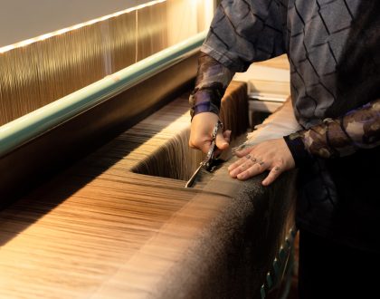 Handwoven book cloth by LMRM Chicago