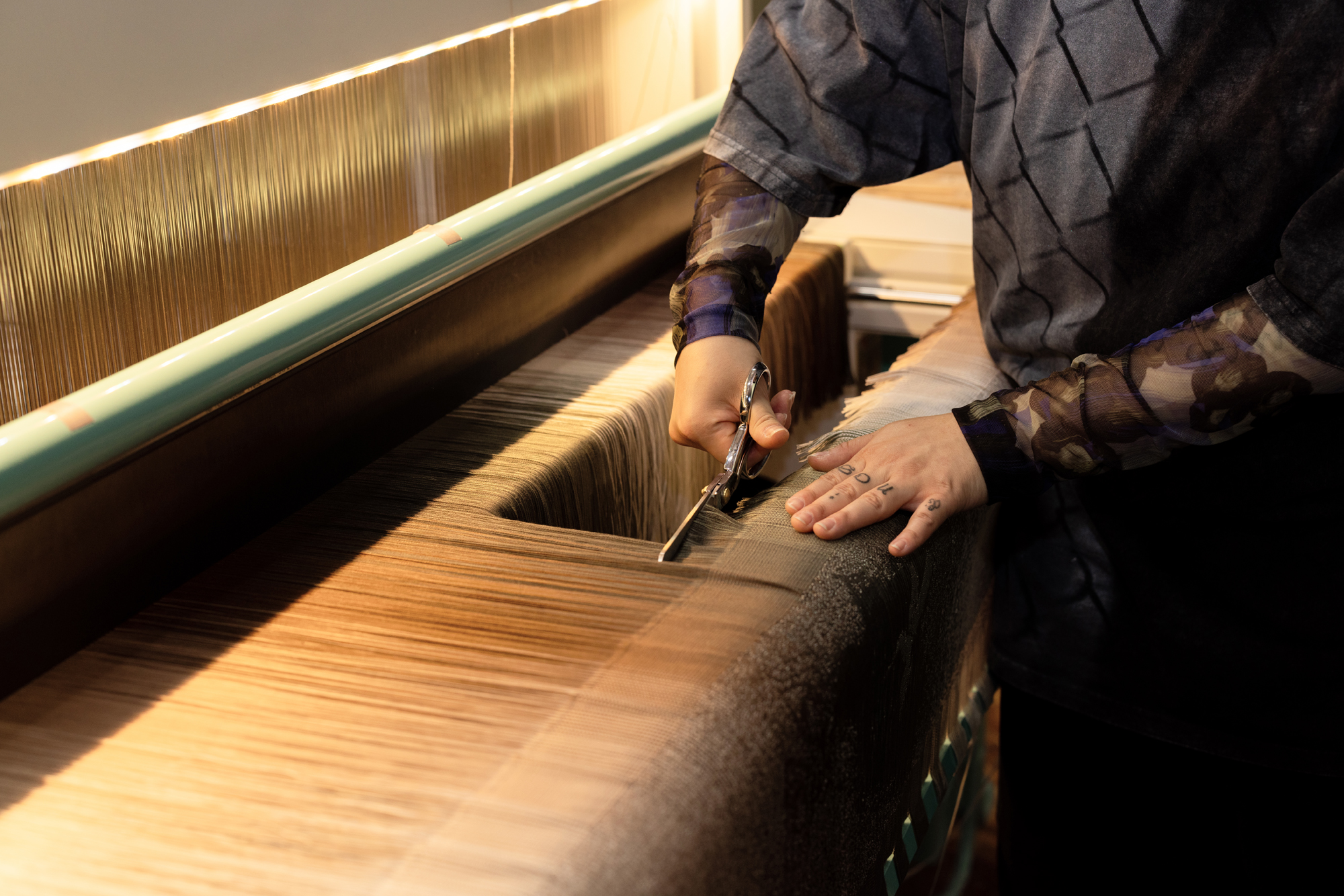 Handwoven book cloth by LMRM Chicago